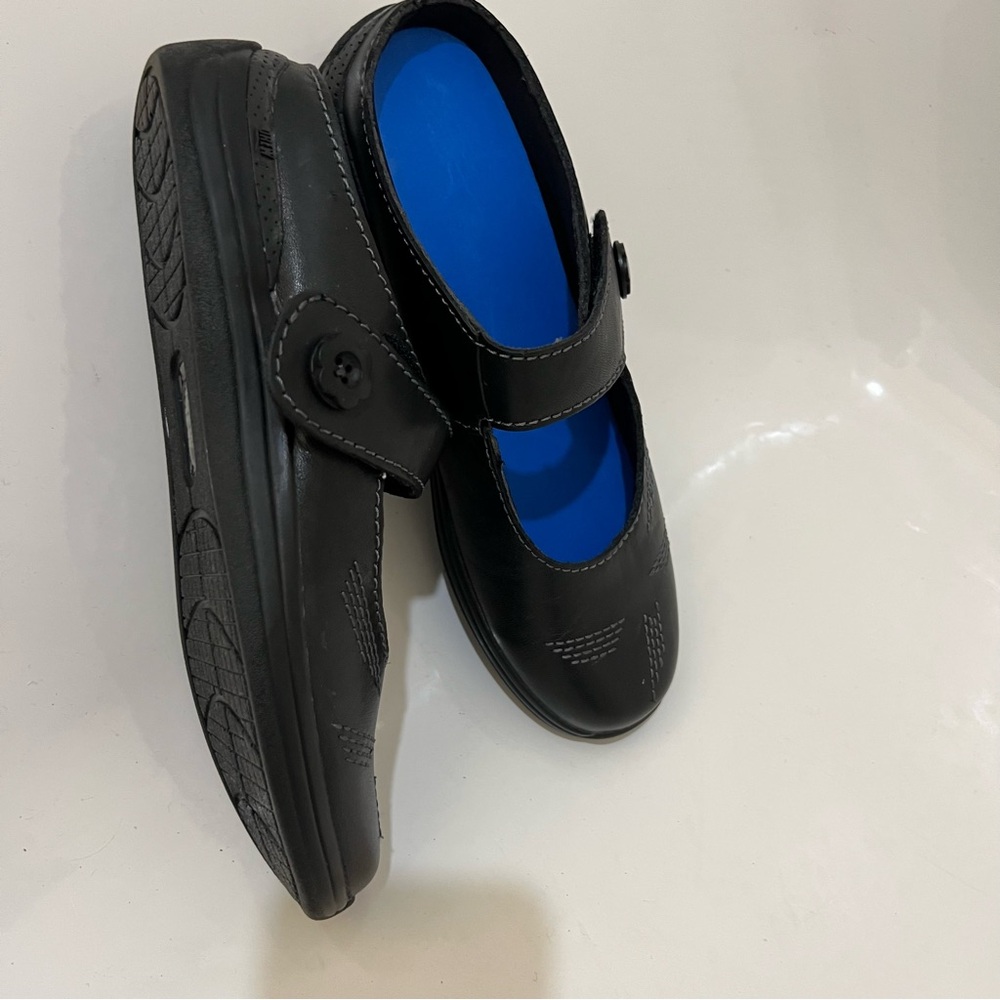 Drew Juniper Black Leather Mary Jane‎ Mule Size 7.5N - Picture 3 of 6
